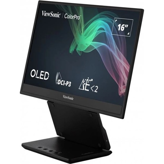 ViewSonic 15,6" VP16-OLED FHD HDMI/USB-C hordozható fekete OLED monitor