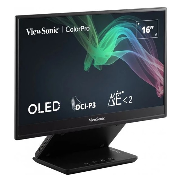 ViewSonic 15,6" VP16-OLED FHD HDMI/USB-C hordozható fekete OLED monitor