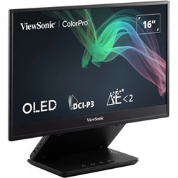 ViewSonic 15,6" VP16-OLED FHD HDMI/USB-C hordozható fekete OLED monitor