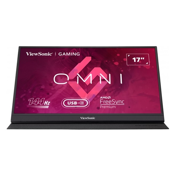 ViewSonic 17,3" VX1755 FHD IPS 144Hz USB-C/HDMI fekete hordozható gamer monitor