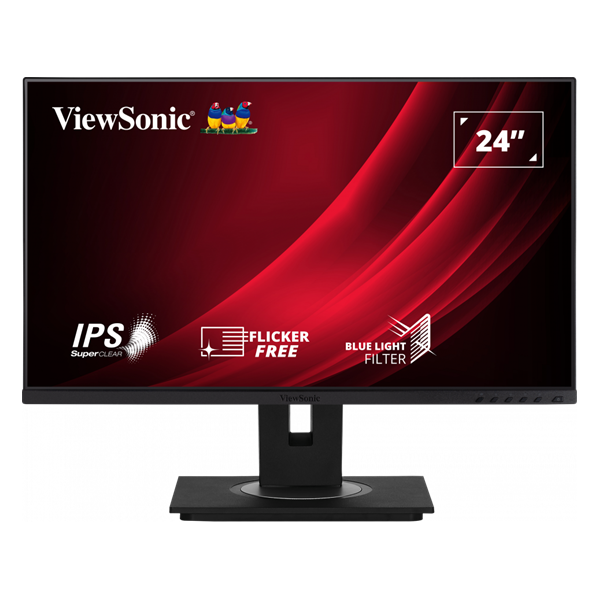 ViewSonic 23,8" VG2448A-2 FHD IPS HDMI/DP/VGA/USB fekete LED monitor