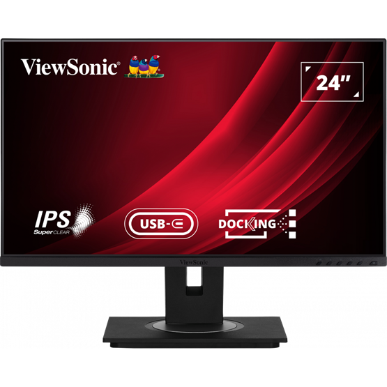 ViewSonic 23,8" VG2456 FHD IPS HDMI/DP/RJ45/USB/USB-C fekete LED monitor