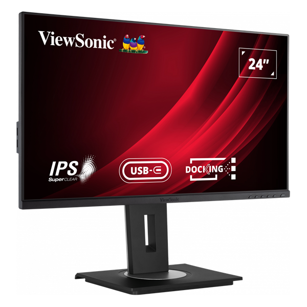 ViewSonic 23,8" VG2456 FHD IPS HDMI/DP/RJ45/USB/USB-C fekete LED monitor