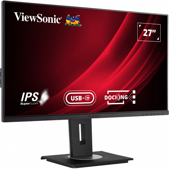 ViewSonic 27" VG2756-2K QHD IPS HDMI/RJ45/USB/USB-C/DP fekete LED monitor