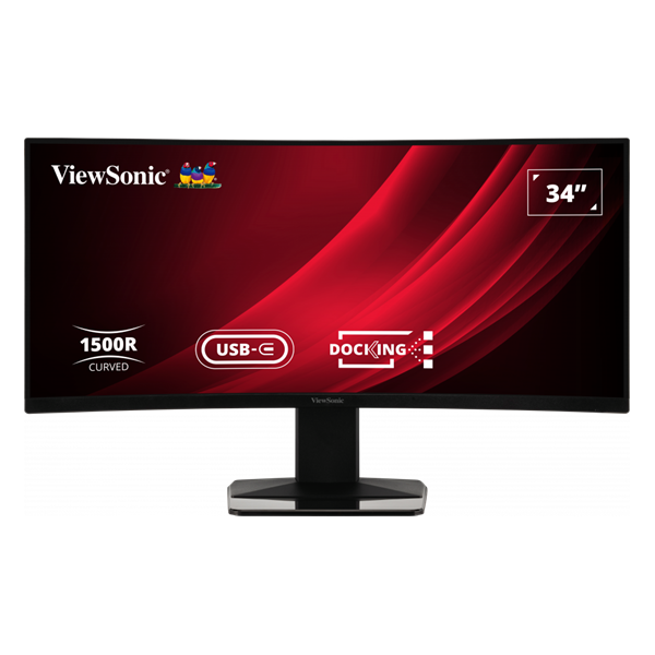 ViewSonic 34" VG3419C UWQHD VA 120Hz HDMI/DP/RJ45/USB/USB-C ívelt fekete LED monitor