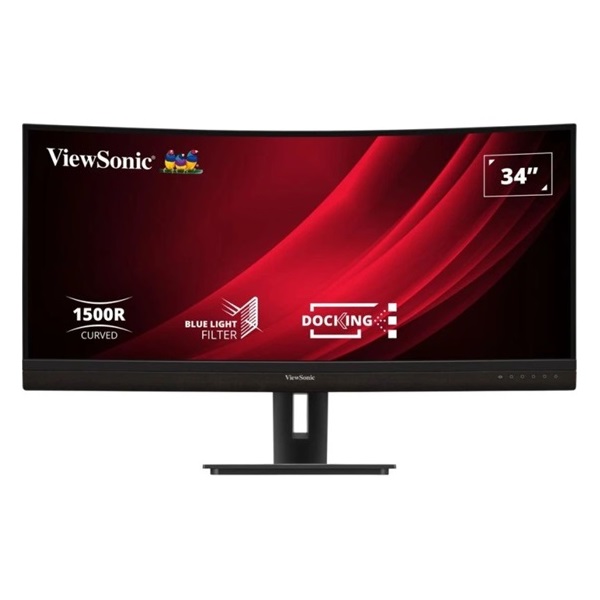 ViewSonic 34"  VG3456C UWQHD VA 100Hz HDMI/DP/RJ45/USB/USB-C ívelt fekete-ezüst LED monitor