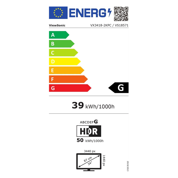 ViewSonic 34"  VG3456C UWQHD VA 100Hz HDMI/DP/RJ45/USB/USB-C ívelt fekete-ezüst LED monitor