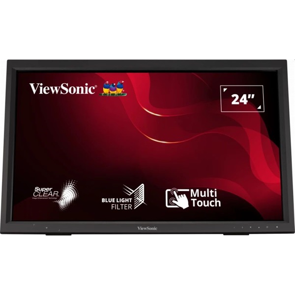 ViewSonic 23,6" TD2423 FHD VA VGA/DVI/HDMI/USB hordozható monitor