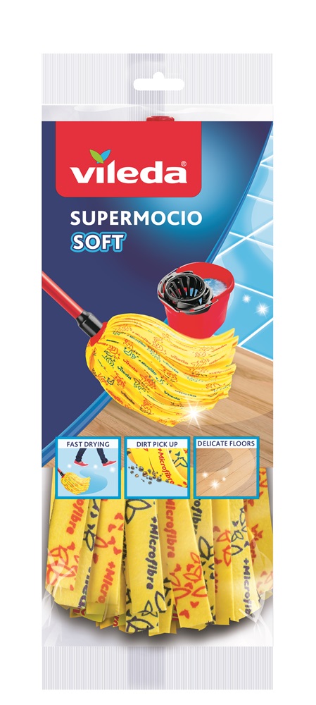 Vileda Soft mikroszálas sárga gyorsfelmosó fej