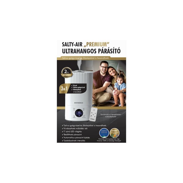 Vivamax GYVH48 Salty-Air „Premium” 3 az 1-ben ultrahangos párásító (Újracsomagolt)