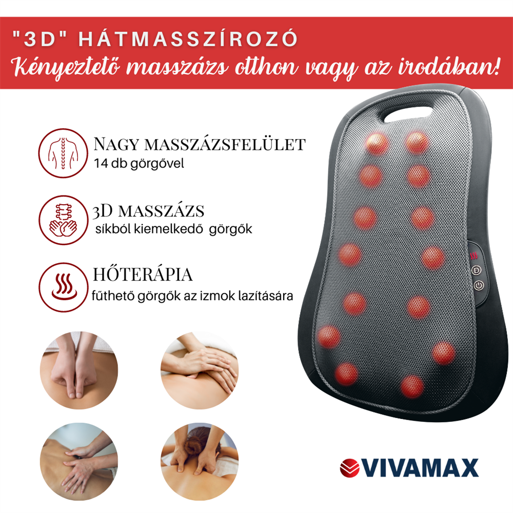 Vivamax GYVM39 3D hátmasszírozó készülék