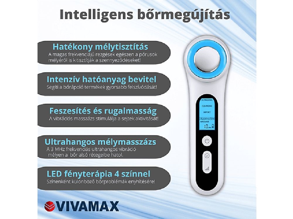 Vivamax GYVUM4 SkinMax Ultrahangos  fényterápiával mélymasszázs készülék
