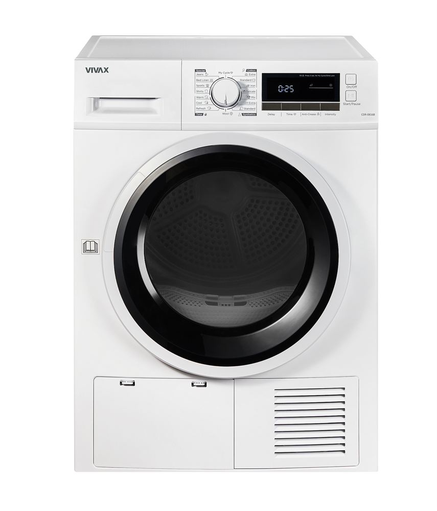 Vivax CDR-0816B  fehér, 8 kg, kondenzációs, szárítógép