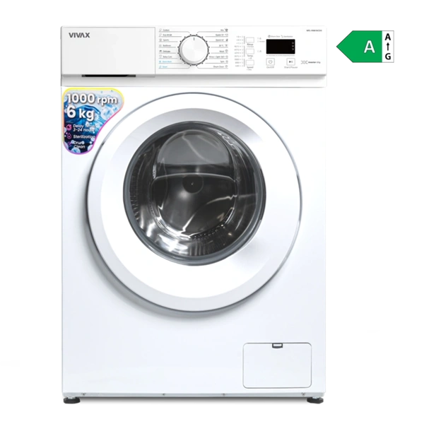 Vivax WFL-100616CDSI fehér, elöltöltős, max.1000ford., 6kg, keskeny mosógép