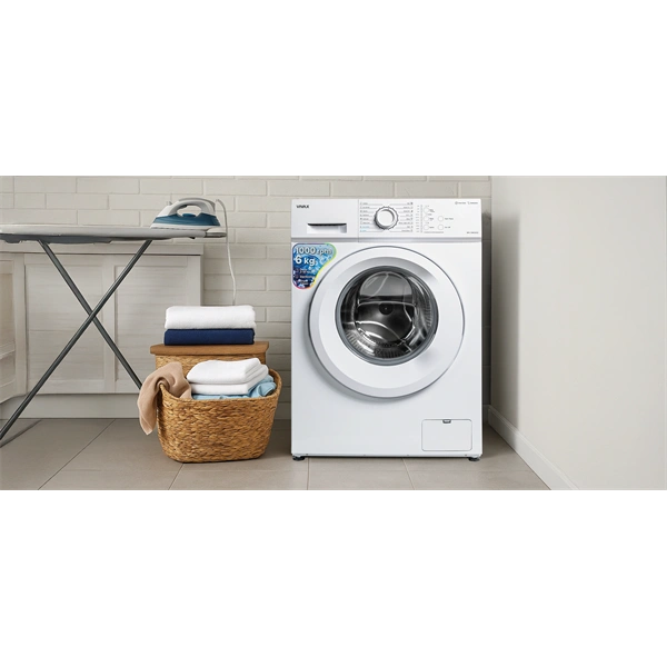 Vivax WFL-100616CSI fehér, elöltöltős, max.1000ford., 6kg, keskeny mosógép
