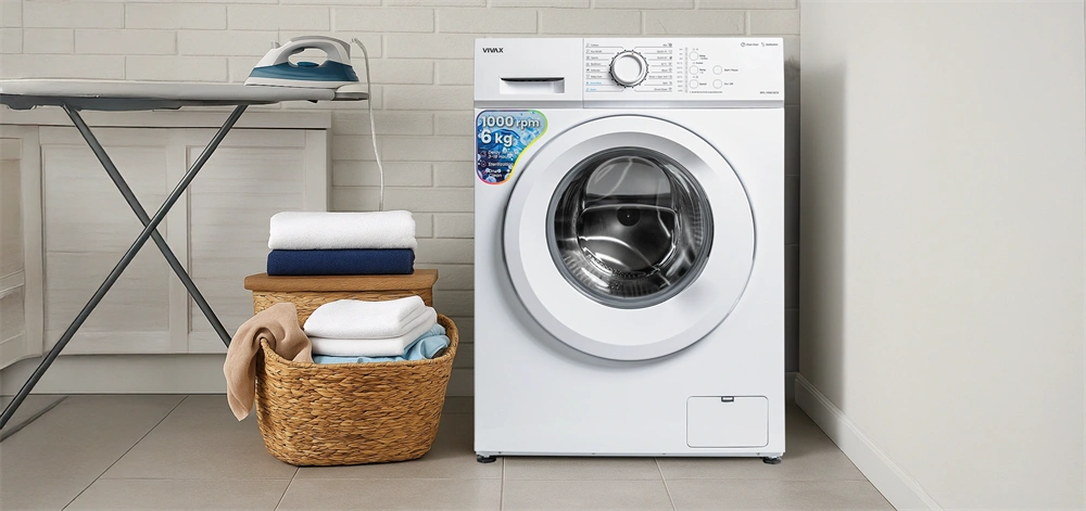 Vivax WFL-100616CSI fehér, elöltöltős, max.1000ford., 6kg, keskeny mosógép