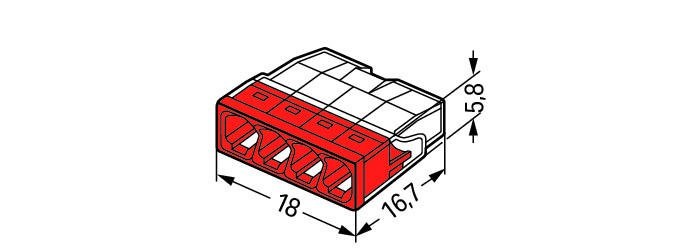 WAGO 2273-204 COMPACT 100 db/csomag vezetékösszekötő