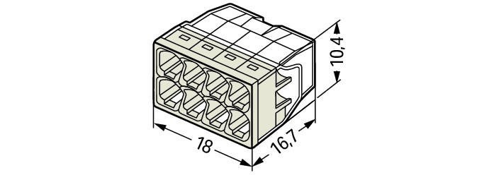 WAGO 2273-208 50 db/csomag COMPACT vezetékösszekötő