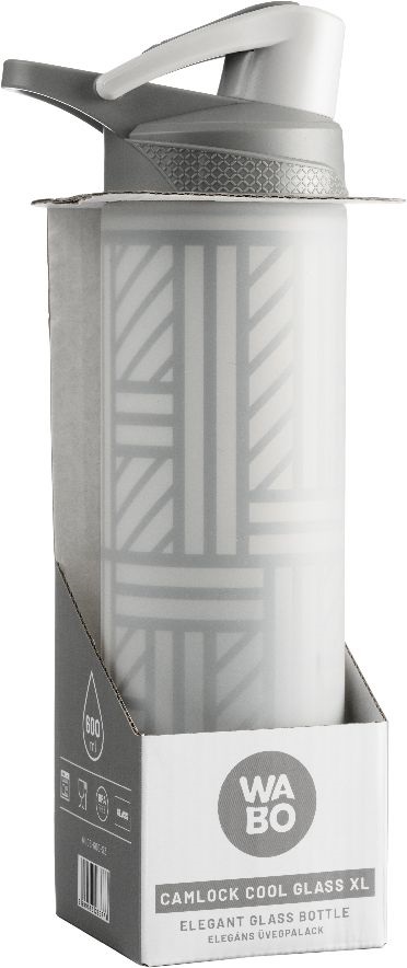 Wabo 600ml szürke üveg csatos kulacs