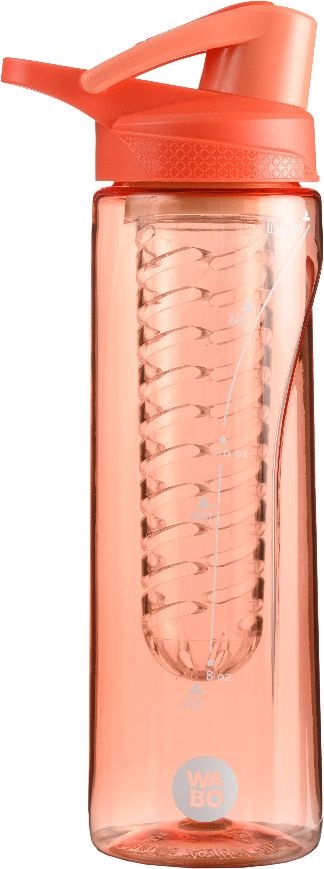 Wabo 750ml gyümölcs tartályos műanyag korall csatos kulacs