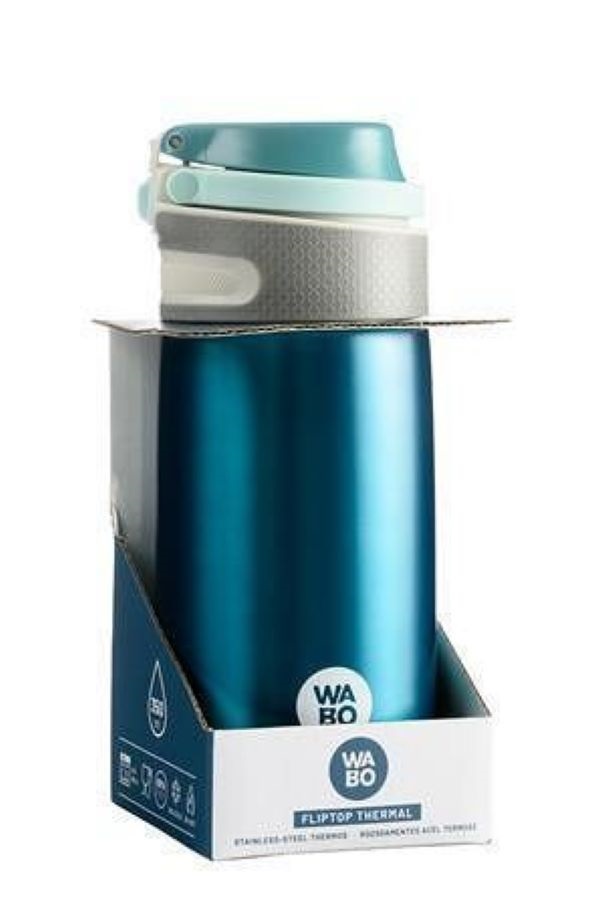 Wabo acél fedeles 350ml kék termosz