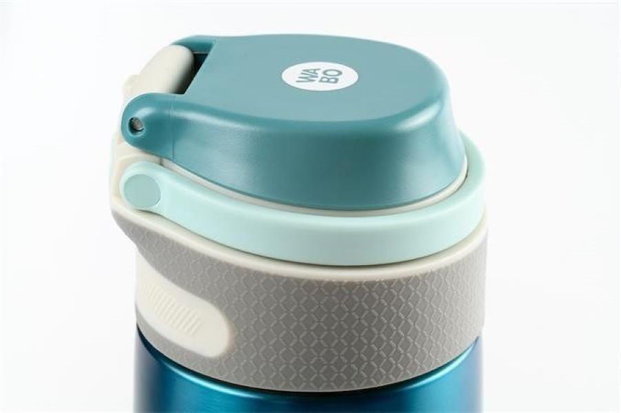 Wabo acél fedeles 350ml kék termosz