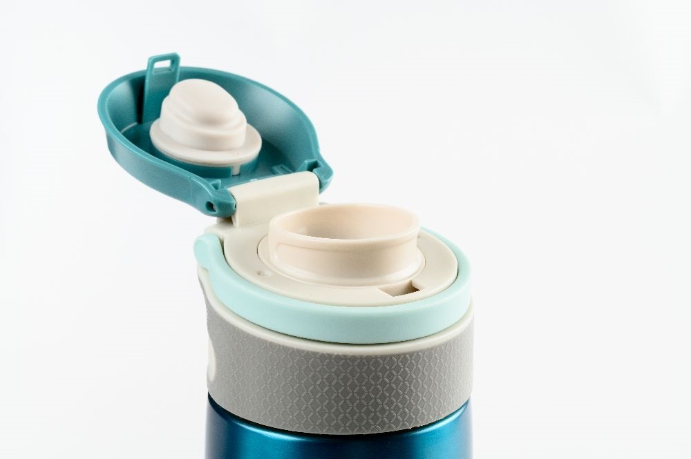 Wabo acél fedeles 350ml kék termosz