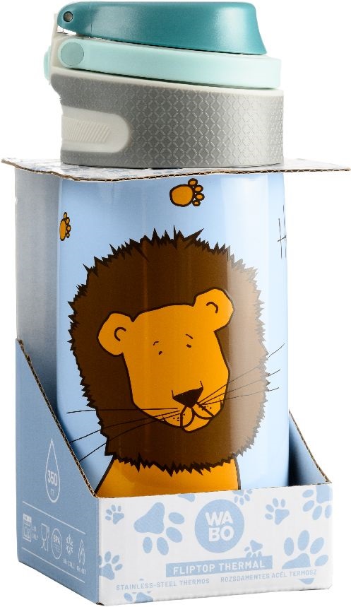 Wabo acél fedeles 350ml oroszlános termosz