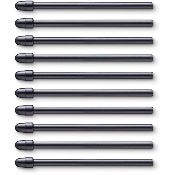 Wacom ACK22211 (Intuos Pro/Cintiq/Cintiq Pro/MobilStudio Pro/Pro Pen2/3D/Slim) Standard 10db-os fekete tollhegy szett