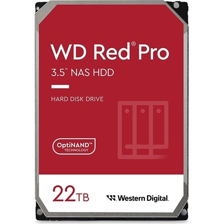 Western Digital 22TB belső SATAIII 3,5" 7200rpm 512MB Red Pro (WD221KFGX) winchester