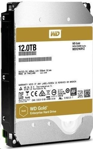 Western Digital 3,5" 12000GB belső SATAIII 7200RPM 256MB Gold WD121KRYZ winchester
