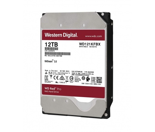 Western Digital 3,5" 12000GB belső SATAIII 7200RPM 256MB RED PRO WD121KFBX winchester 5 év