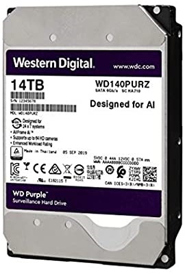 Western Digital 3,5" 14000GB belső SATAIII 7200RPM 512MB PURPLE WD140PURZ winchester 3 év