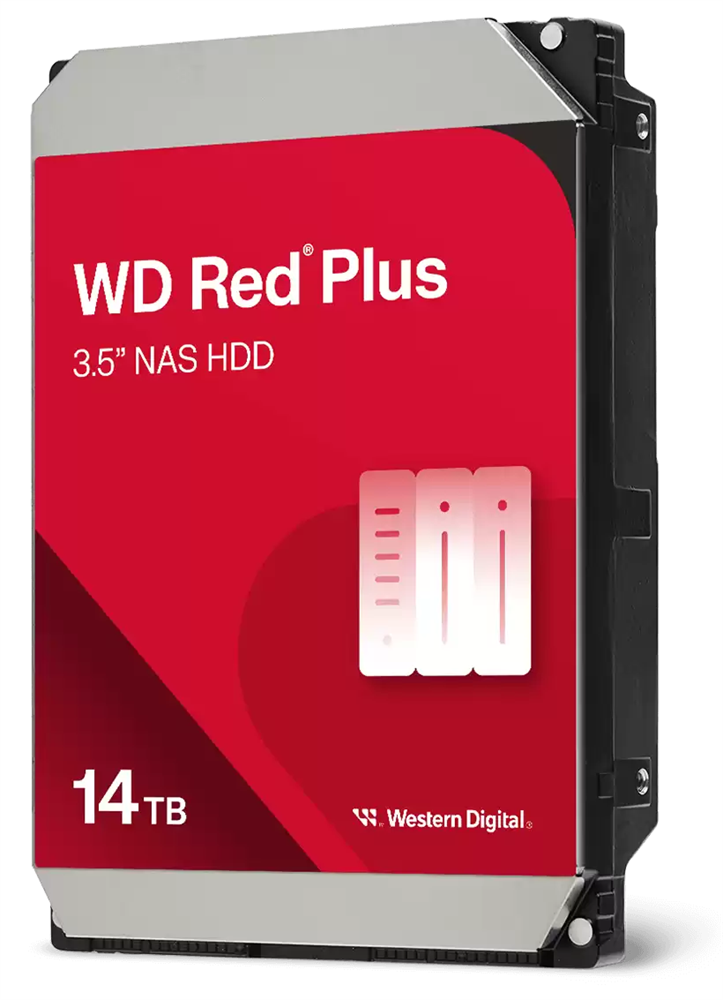 Western Digital 3,5" 14000GB belső SATAIII 7200RPM 512MB RED PLUS WD140EFGX winchester 3 év