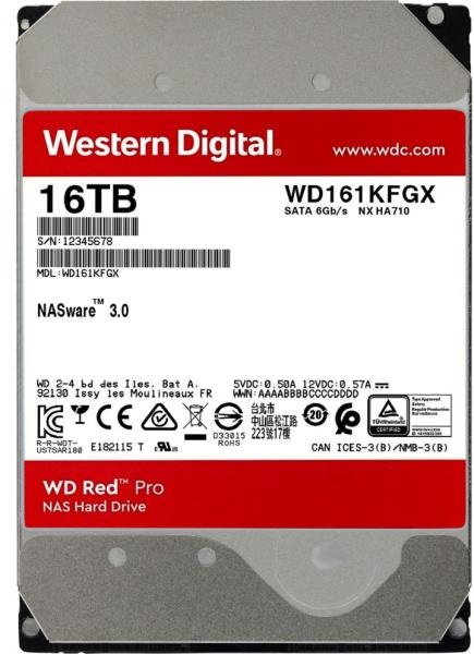 Western Digital 3,5" 16000GB belső SATAIII 7200RPM 512MB RED PRO WD161KFGX winchester 5 év