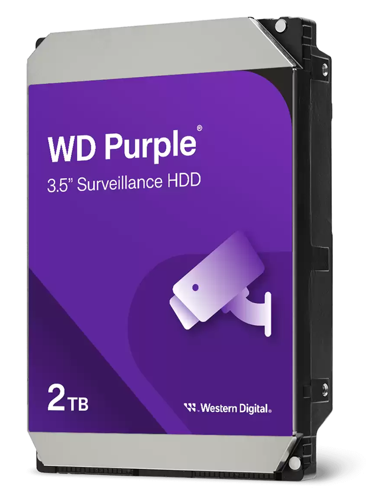 Western Digital 3,5" 2000GB belső SATAIII 5400RPM 64MB PURPLE WD23PURZ winchester 3 év