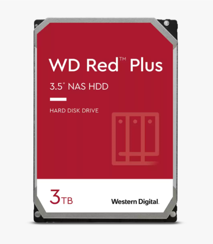 Western Digital 3,5" 3000GB belső SATAIII 5400RPM 128MB RED PLUS WD30EFZX winchester 3 év