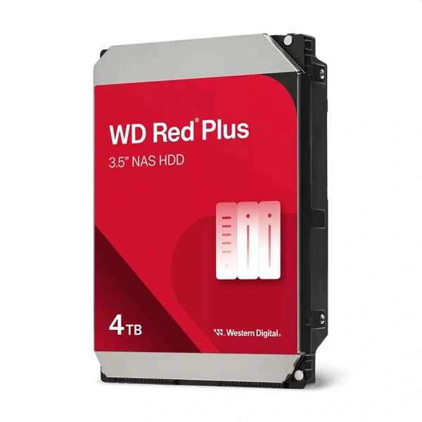 Western Digital 3,5" 4000GB belső SATAIII 5400RPM 128MB RED PLUS WD40EFZZ winchester 3 év