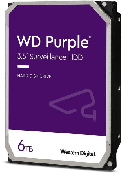 Western Digital 3,5" 6000GB belső SATAIII 5400RPM 128MB PURPLE WD62PURZ winchester 3 év