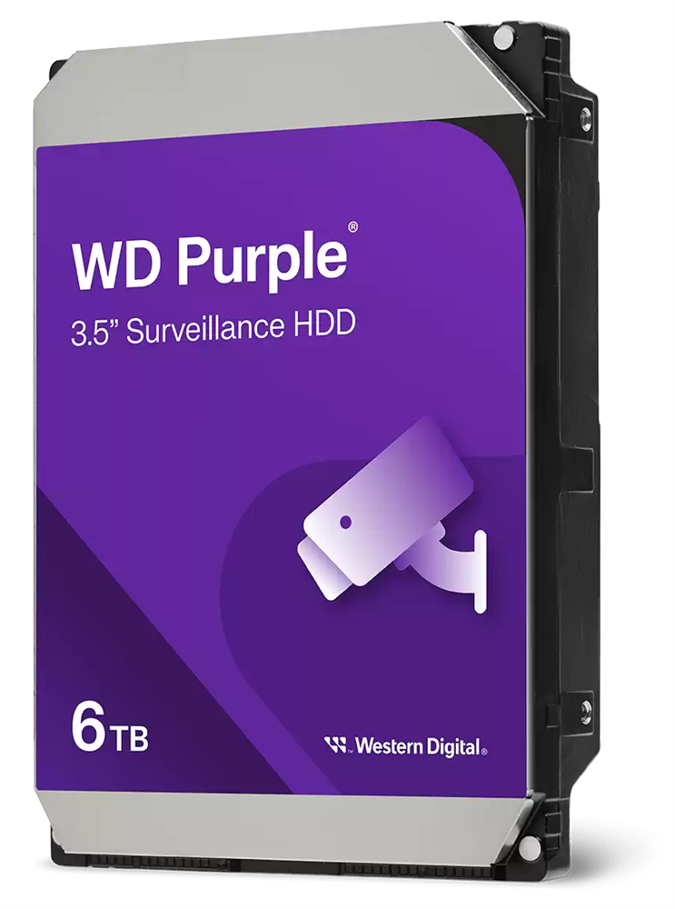 Western Digital 3,5" 6000GB belső SATAIII 5400RPM 256MB PURPLE WD64PURZ winchester 3 év