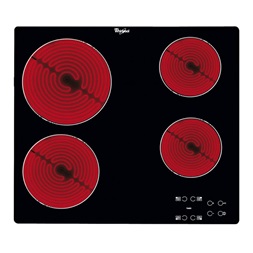 Whirlpool AKT 8090/NE fekete, beépíthető, elektromos üvegkerámia, főzőzóna: 4, beépíthető méret: 56cm, főzőlap (Újszerű)