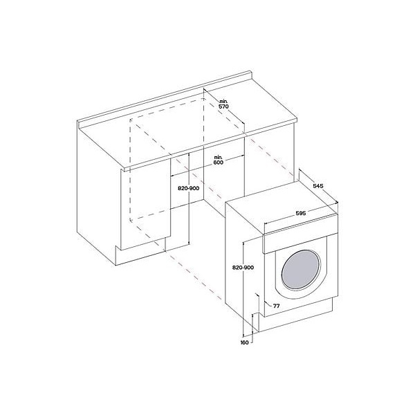 Whirlpool BI WDWG 751482 EU N beépíthető mosó-szárítógép