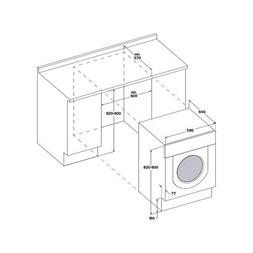 Whirlpool BI WDWG 751482 EU N beépíthető mosó-szárítógép