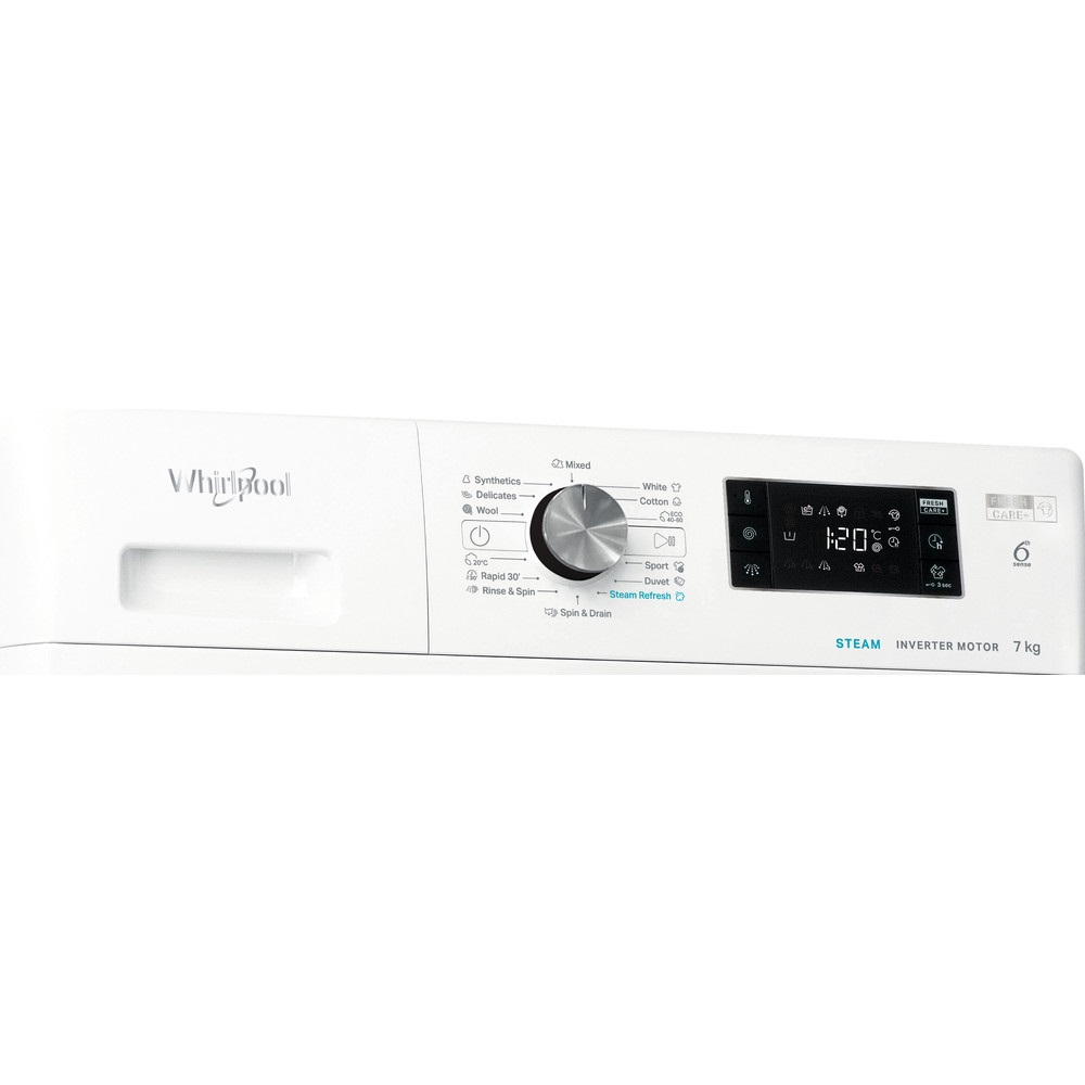 Whirlpool FFB 7238 BV EE fehér, elöltöltős, max.1200ford., 7 kg, mosógép