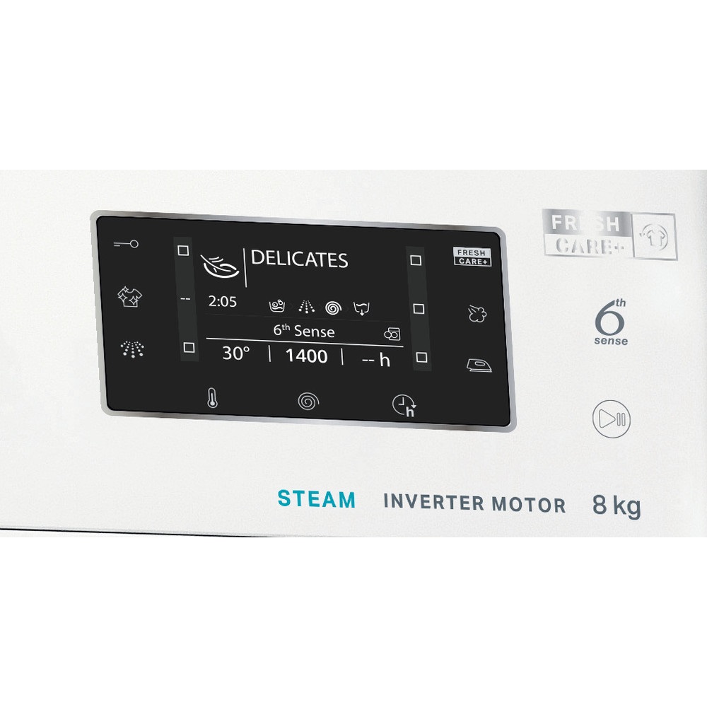 Whirlpool FFD 8458 BCV EE fehér, elöltöltős, max.1400ford., 8 kg, mosógép