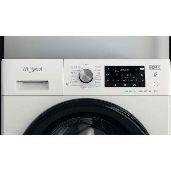 Whirlpool FFD 8648 BV EE fehér, elöltöltős, max.1600ford., 8 kg, mosógép (Újszerű)