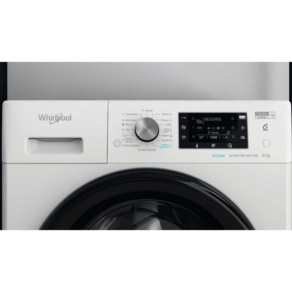 Whirlpool FFD 8648 BV EE fehér, elöltöltős, max.1600ford., 8 kg, mosógép (Újszerű)