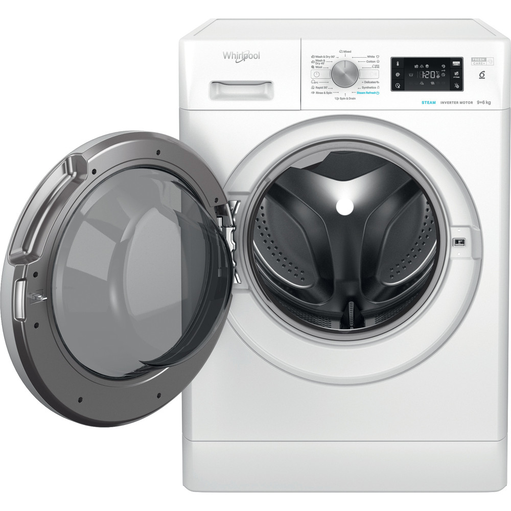 Whirlpool FFWDB 964369 SV EE fehér, elöltöltős, max.1400ford., 9 kg/6 kg, mosó-szárítógép