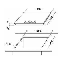 Whirlpool GMWL 628/IXL EE beépíthető gáz főzőlap