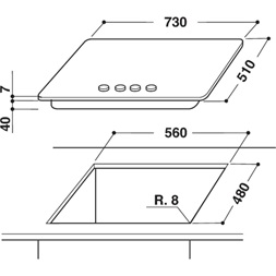 Whirlpool GMWL 628/IXL EE beépíthető gáz főzőlap